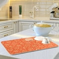 thumbnail image 6 of SKYSONIC Cookies Orange Dish Drying Mat, Microfiber Absorbent Drying Mats for Kitchen Counter, Large Reversible Dishes Draining Pad, 18x24 Inch, 6 of 7