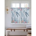 thumbnail image 2 of Blue Coastal Turtle 2 Panel Kitchen Curtains for Windows, Beach Nautical Ocean Coral Seahorse Bathroom Privacy Curtain, Home Décor Window Treatment for Bedroom/Living Room 55"x45", 2 of 6