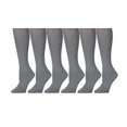 thumbnail image 2 of Yacht & Smith 6 Pairs of Girls Knee High Socks, Flat Knit, School Socks, 2 of 2