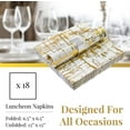 thumbnail image 3 of Elegant Disposable Dinnerware - Arctic Collection, Luncheon Napkins, Gold, 3 of 5