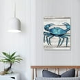 thumbnail image 3 of Shiartex  Vintage Beach Wall Decor Art Prints Crab Inspiration Ocean Marine Animal Picture for Bedroom Bathroom Home Decor Stretched and Framed Ready to Hang 16x20 in/12x16 in, 3 of 4