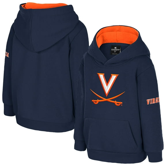 Toddler Colosseum Navy Virginia Cavaliers Big Logo Volume Fleece Pullover Hoodie