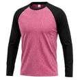 thumbnail image 3 of Fnnxeal Mens T-Shirts Fall Winter Crew Neck Long Sleeve Casual Fashion Hot Pink Shirts for Men Size 2XL, 3 of 4