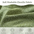 thumbnail image 6 of TOPCHANCES Sofa Cover Couch Covers for 3 Cushion Sofa, Sectional Couch Covers for L Shaped Couch Cover, Living Room Sofa Throws Slipcovers for Pets (71"x 134", Green), 6 of 11