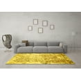 thumbnail image 3 of Ahgly Company Machine Washable Indoor Rectangle Abstract Yellow Modern Area Rugs, 8' x 10', 3 of 4