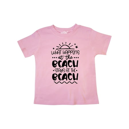 

Inktastic Spring Break What Happens at the Beach Stays at the Beach Gift Toddler Boy or Toddler Girl T-Shirt