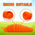 thumbnail image 5 of Fidget Slug 3d Impreso Articulado Sticky Stretch Slug Fidget Trick Toy Juguetes sensoriales para babosas articuladas autistas - Fidget Toygreen, 5 of 5