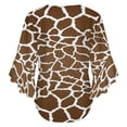 thumbnail image 6 of Giraffe Print Women's V-Neck Blouse With 3/4 Ruffled Bell Sleeves Casual Top Ladies Blouses, 6 of 7