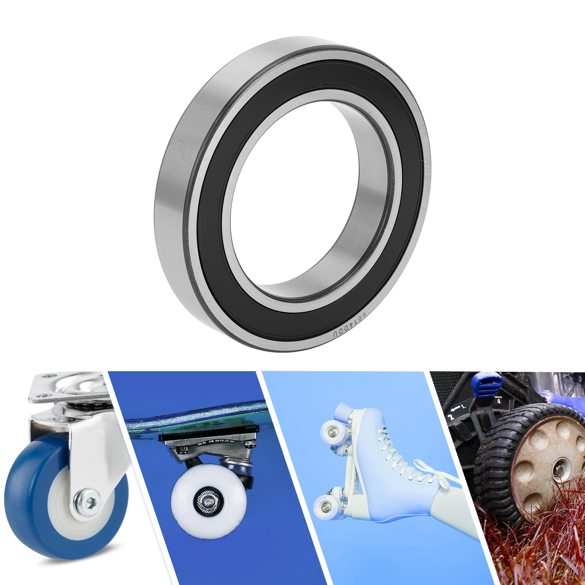Unique Bargains 6014DDU Deep Groove Ball Bearings 70x110x20mm 1 Pc Lubricated Bearings Scooter Skateboard Wheel
