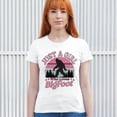 thumbnail image 4 of Just a Girl Who Loves Bigfoot T-Shirt Sasquatch Fan Cryptid Cute Gift Vintage Sunset Wildlife Camping Women's Tee, 4 of 7