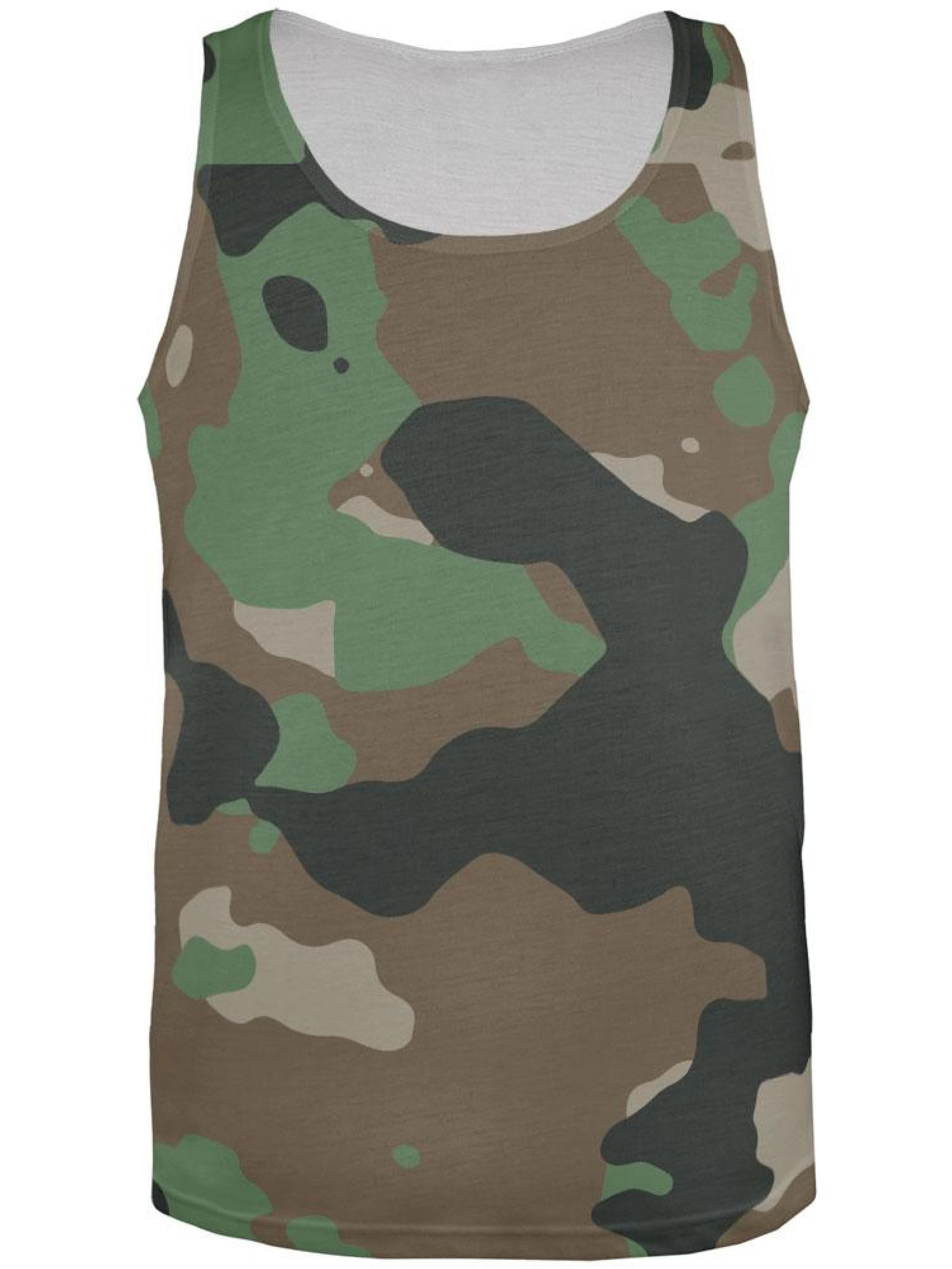 Jungle Camo All Over Adult Tank Top 3XLarge