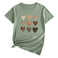 thumbnail image 2 of Fesfesfes Plus Size Womens Casual Love Printing Pullover Round Neck Short Sleeve T-shirt Tops Tshirts Shirts for Women Graphic L(US:8), 2 of 3