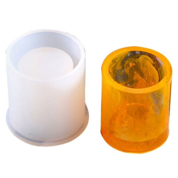 Molde de silicona contenedor de bolígrafo cubo cilindro soporte de almacenamiento moldes de resina epoxi suministros de bricolaje hechos a mano tholdsy JJ25858-01B