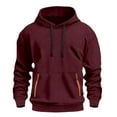 thumbnail image 2 of XIAONU Mens Hoodies Trendy Oversize Drawsting Kangaroo Pocket Hooded Casual Loose Fit Pullover Warm Hoodies Sweatshirts, 2 of 3
