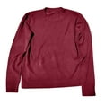 thumbnail image 3 of Crew Neck Long Sleeve Soft Pullover Sweater Women's Sweater Watermelon Red L, 3 of 4