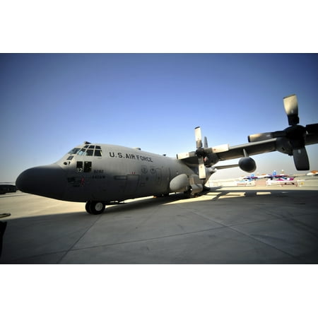 A C-130 Hercules is on display during the 2012 Bahrain International Air Show Canvas Art - Stocktrek Images (35 x 23)