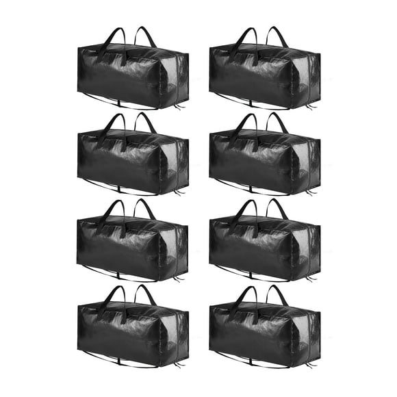 SpaceAid Heavy Duty Moving Bags 8 Pack, Large Storage Totes Bins with Backpack Straps, Strong Handles & Zippers, Packing Moving Boxes Supplies, Colle