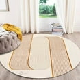 thumbnail image 3 of Hand tuft rug, Beige wool carpet, 7x7 Bed, Living room area rugs, 3 of 6