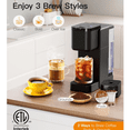 thumbnail image 3 of Single Serve Hot & Iced Coffee Maker with Strong Brew, 40oz Removable Reservoir, 6 Brew Sizes, Compatible with K Cup and Grounds, Compact for Home, Office, RV and Dorm, Black (2.0 Version), 3 of 6
