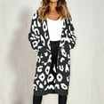 thumbnail image 6 of Women'S Cardigan Sweaters Leopard Long Sleeve Open Front Outwear Fall Winter Loose Knit Cheetah Long Cardigan, 6 of 8