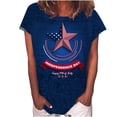 thumbnail image 1 of Blusa informal de manga corta con estampado del Día de la Independencia para mujer Fridja  hjk5277, 1 of 5
