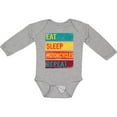 thumbnail image 3 of Inktastic Eat Sleep Motorcycles Repeat Boys or Girls Long Sleeve Baby Bodysuit, 3 of 5