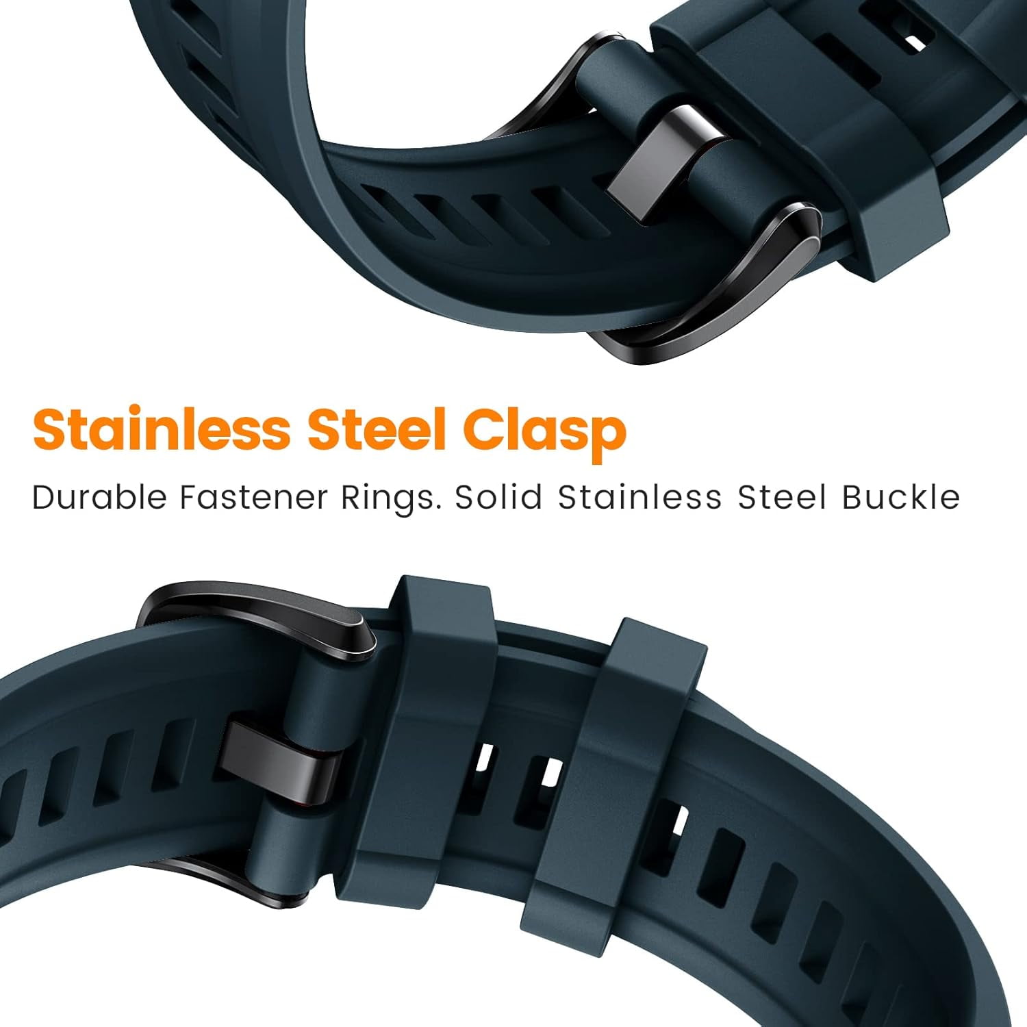 CRKMGS-Compatible with Garmin Fenix 6S/5S/7S Watch Band, 20mm Soft Silicone Watch Band Replacement for Fenix 8 43mm/6S Pro/7S Pro/5S Plus Smartwatch Bands (Slate)