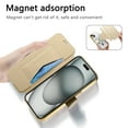 thumbnail image 5 of for iPhone 13 Wallet Case with Camera Lens Protector Film, Clear Magnetic Phone Cover Compatible with Mag-Safe Charging, RFID Blocking PU Leather Case with Card Holder Flip Kickstand, Gold, 5 of 11
