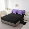 thumbnail image 3 of Lavender Bed in a Bag King Size Comforter Set 7 Pieces,Purple Flower Bedding Sets Nature Plants Floral Sheet Set With Comforter,Botanical Bed Set, 3 of 5