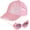 Glitter Pink, variant on Kids Baseball Cap with Sunglasses Set for Boys 2-10 Years, UV Protection Adjustable Excavator Embroidery Cotton Sun Hat Summer Outdoor Trucker Hat