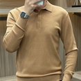 thumbnail image 5 of Sudaderas masculinas de manga larga, polos para hombre, jersey liso unicolor coreano de otoño, elegante, informal, de una pieza, camiseta emo Y2k XL, 5 of 5