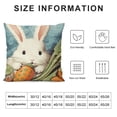 thumbnail image 5 of YINGXI Spring Throw Pillow Covers Easter Day Eggs Rabbit Carrot Rustic Farm Truck Pillowcase Home Sofa Cushion Cover 22x22in, 5 of 5