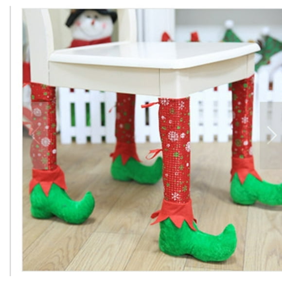 Hot 1PCS Elf Foot Chair ou Table Leg Covers Xmas Party Décorations de table de Noël