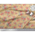 thumbnail image 3 of Soimoi polyester Crepe Fabric Leaves & Rose Floral Printed Fabric 1 Yard 42 Inch Wide, 3 of 3