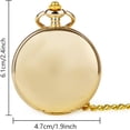 thumbnail image 2 of Minzimin Set of 2 Classic Pocket Watch with Chain for Men and Women, 2 of 7