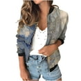 thumbnail image 2 of Sudadera informal de manga larga con capucha y chaquetas para mujer Sudadera holgada de manga larga con cremallera Chaqueta informal de béisbol de punto grueso Chaqueta de poliéster para mujer, 2 of 7