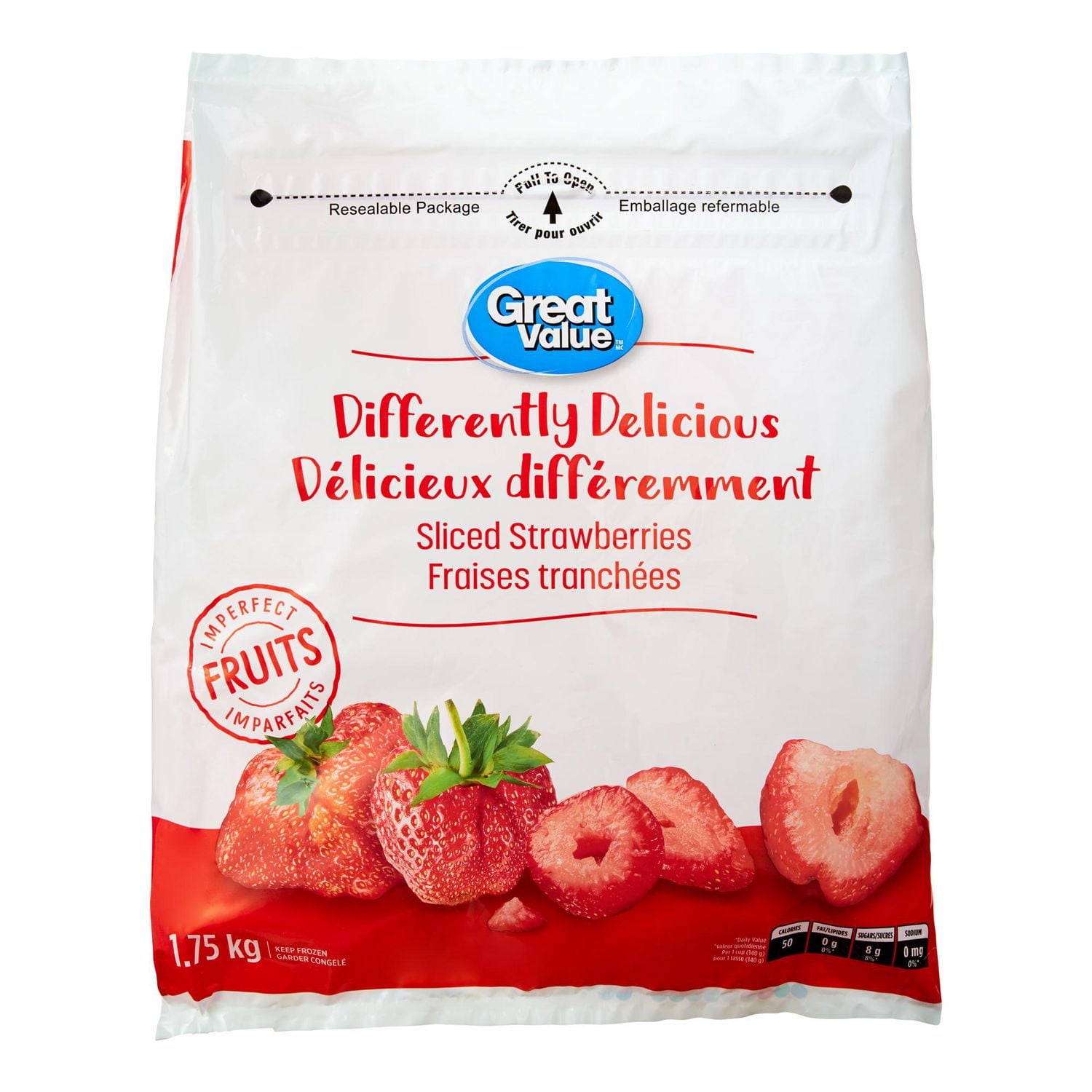 Great Value Differently Delicious Sliced Frozen Strawberries