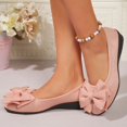thumbnail image 5 of Pink Soft Leather Bow Flat Shoes For Women Comfortable Mary Jane Design Breathable And Lightweight Perfect For All Day Wear And Light Activities, 5 of 9