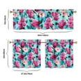 thumbnail image 6 of Kitchen Curtains and Valance Set 24 Inch Tier Pioneer Colorful Floral Curtains Small Drapes for Cafe Living Room Bathroom Farmhouse 3 Pieces Set Rod Pocket, 6 of 6
