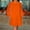 Orange, variant on Women Casual Solid Dress Mesh Long Sleeve Turtleneck Bead Dress Button Loose Dress Wrap Dresses Summer Petite Womens Dresses Floral Dresses Womens Dresses Summer Long Long Sleeve Casual Dress for