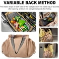 thumbnail image 4 of Multifunctional Travel Organizer Bag for Ladies - Doubles as a Stylish Backpack, Crossbody and Shoulder Bag, Boasts Great Storage Capacity(Khaki), 4 of 7