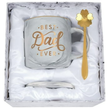 Gifts for Dad - Futtumy Best Dad Ever Mug, Father's Day Gifts, Christmas Gifts, Birthday Gifts, Dad Coffee Mugs Gifts, Grey 12 fl oz Coffee Mugs Ceramic Mug Tea Cup