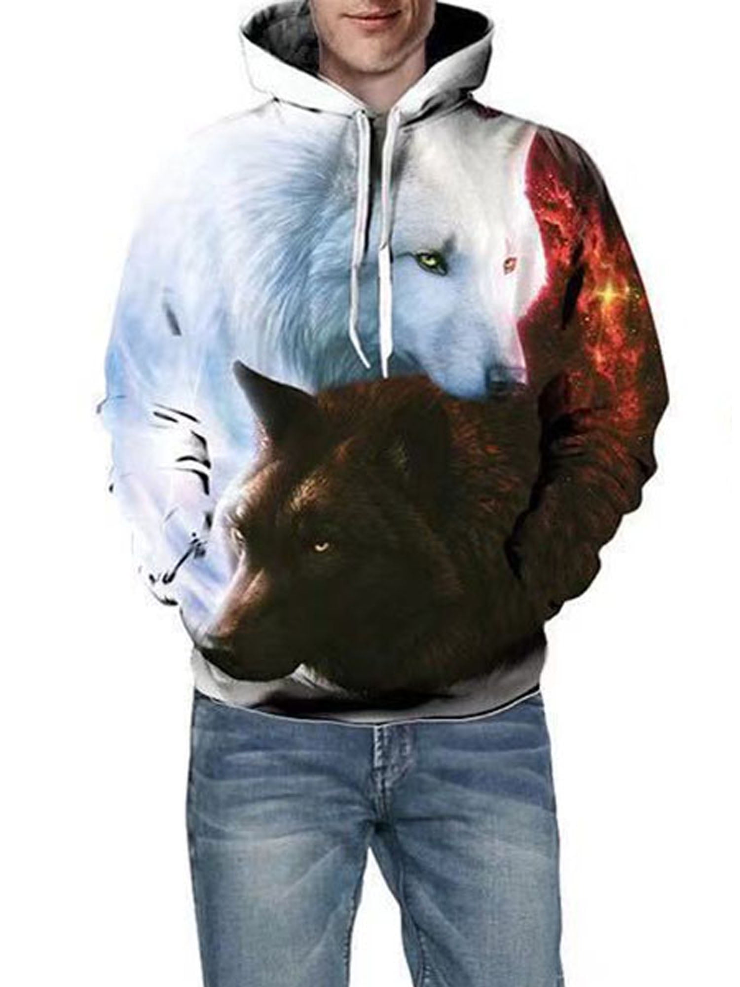 Wolf hoodies online at walmart