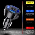 thumbnail image 5 of 4-Port USB Fast Car Charger, QC3.0 Fast Charging Car Charger Adapter, 4 Multi Port Cigarette Lighter USB Charger, Car Phone Charger Compatible with iPhone/Android/Samsung Galaxy S10 S9 Plus and More, 5 of 6