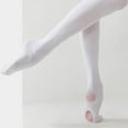 thumbnail image 4 of 2 Pairs Adult Ballet Tights Socks Dance Socks Dance Tights Stretchy Pantyhose Tights for Women Girls (Size L Fit for Height 150-175cm White), 4 of 8