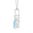 thumbnail image 2 of ANGARA Natural 1.6 ct Aquamarine Teardrop Pendant with Diamond in 925 Sterling Silver for Women (Size-10x7mm) | March Birthstone, Anniversary, Jewelry Gift for Women | Natural Aquamarine Necklace, 2 of 9