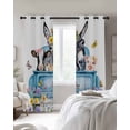 thumbnail image 3 of Blue Truck Cow Blackout Curtains 84 Inches Long, Animals Spring Floral Butterfly Farmhouse Thermal Insulated Black Out Curtains, Darkening Window Curtain for Bedroom Living Room 42"x84" 2 Panels, 3 of 9