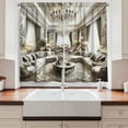 thumbnail image 2 of Ambesonne Classic Kitchen Curtains, Majestic Room in Muted Tone, 55"x39", Coconut and Off White, 2 of 3