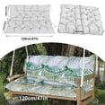 thumbnail image 5 of Outdoor Swing Cushions, Garden Bench Cushions with Backrest and Ties Non-Slip Bench Pads 2-3 Seater Washable Swing Replacement Cushions for Garden Patio Porch loveseat Pad (Bamboo Leaves 47 * 40 in), 5 of 6