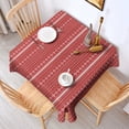 thumbnail image 2 of Red Christmas Pattern Square Tablecloth,Waterproof Square Table Cover,Wipeable Spillproof Washable Table Cover for Home Kitchen Party Decor 42"X42"(107x107cm), 2 of 6
